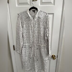 Nic + Zoe gray Coverup/ Zip up jacket